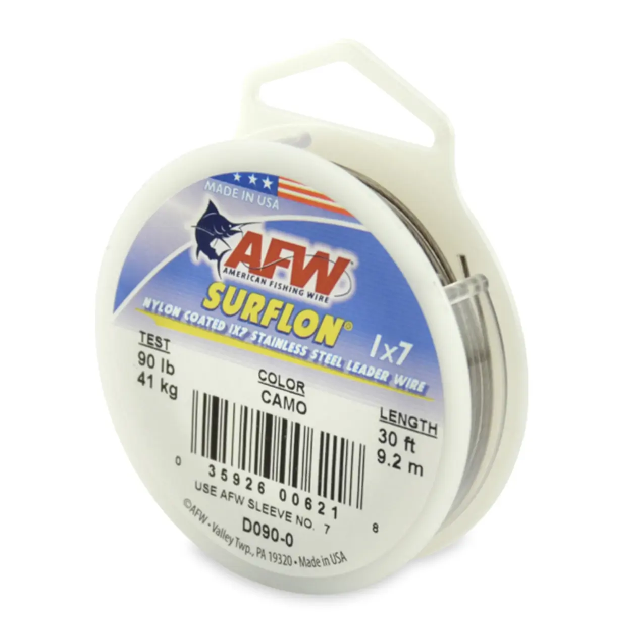 thumbnail image 2 of AFW SURFLON Black Coated Stainless Wire Leader - 90lb Test, 30' Length #C090B-0 2 of 2