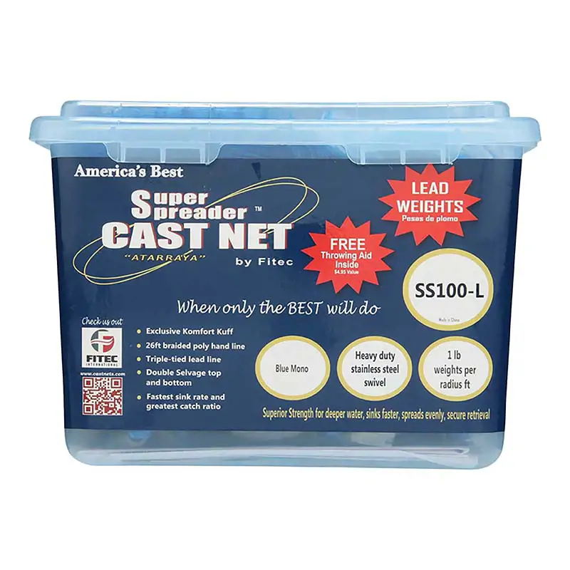 FI TEC SS100L MONO CAST NET 5ft 3/8in BLUE