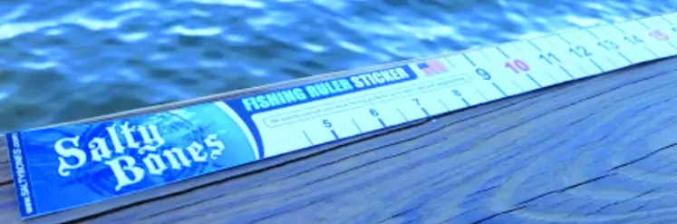 Fish Bones Ruler SALTY BONES FISHING RULER 1.5in X 36in VINYL