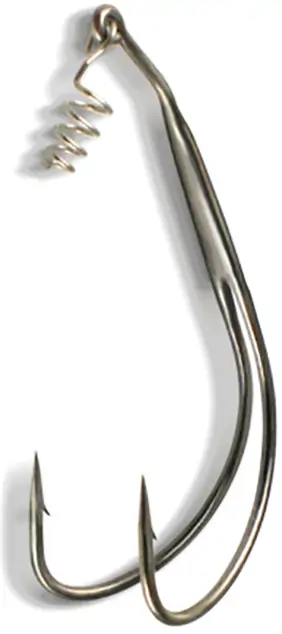 doubke fishing hook closed shank THE FROG FACTORY DOUBLE TAKE L-SHANK HOOK BLACK 4/0 2pk