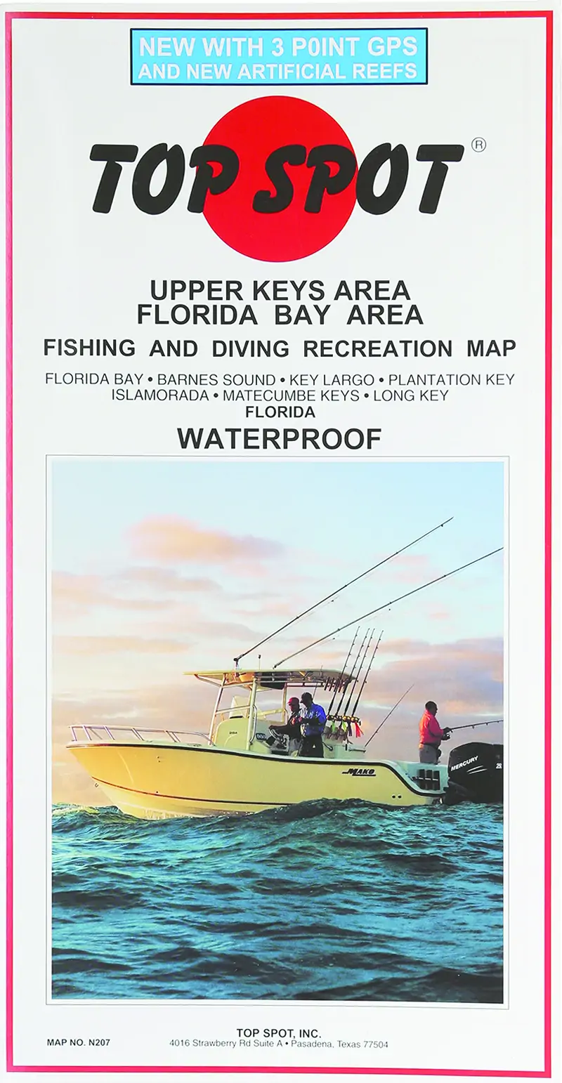 TOP SPOT FISHING MAP FLORIDA BAY UPPER KEYS