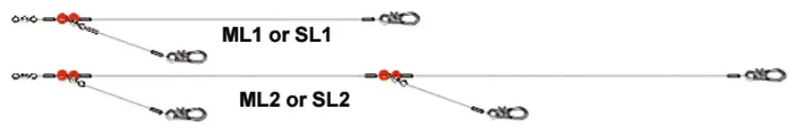 TAITEX BEADED 1-DROP LEADER BLUE STEEL 70 36ring